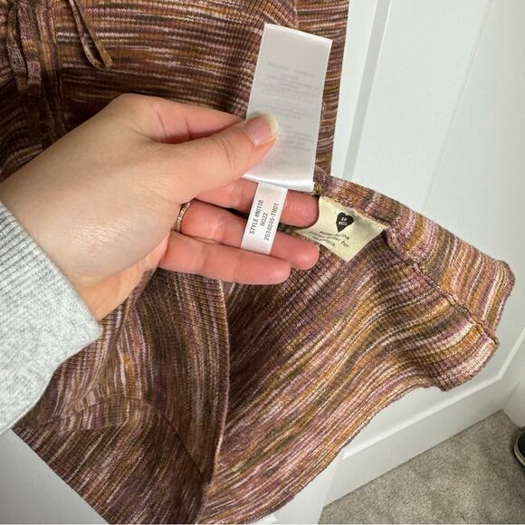 NWT Madewell Space Dye Mahogany V-Neck Cinched Sweater Knit Size XXL - Picture 6 of 7